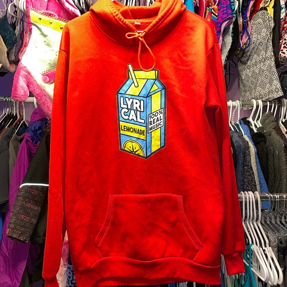 LYRI CAL  Lemonade 100% Real Music SHEIN red hoodie size X-Large music fan